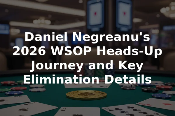 Daniel Negreanu's 2026 WSOP Heads-Up Journey and Key Elimination Details