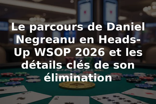 Le parcours de Daniel Negreanu en Heads-Up WSOP 2026 et les détails clés de son élimination