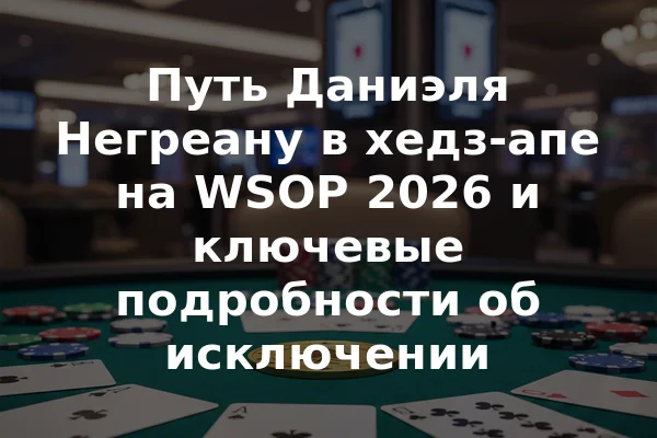 Путь Даниэля Негреану в хедз-апе на WSOP 2026 и ключевые подробности об исключении