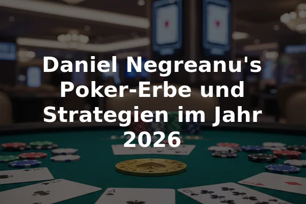 Daniel Negreanu's Poker-Erbe und Strategien im Jahr 2026
