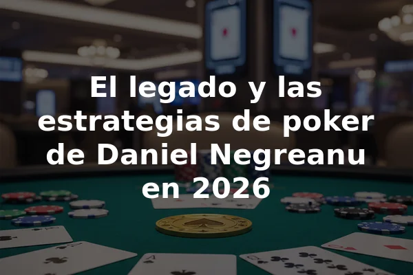 El legado y las estrategias de poker de Daniel Negreanu en 2026