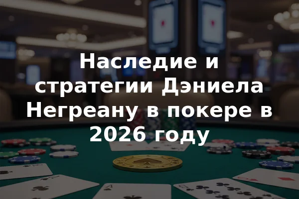 Наследие и стратегии Дэниела Негреану в покере в 2026 году