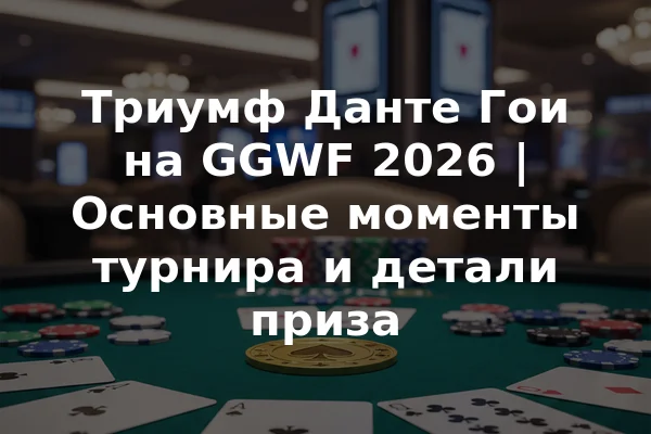 Триумф Данте Гои на GGWF 2026 | Основные моменты турнира и детали приза