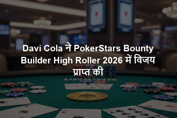 Davi Cola ने PokerStars Bounty Builder High Roller 2026 में विजय प्राप्त की