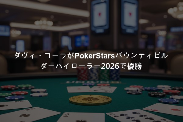 ダヴィ・コーラがPokerStarsバウンティビルダーハイローラー2026で優勝