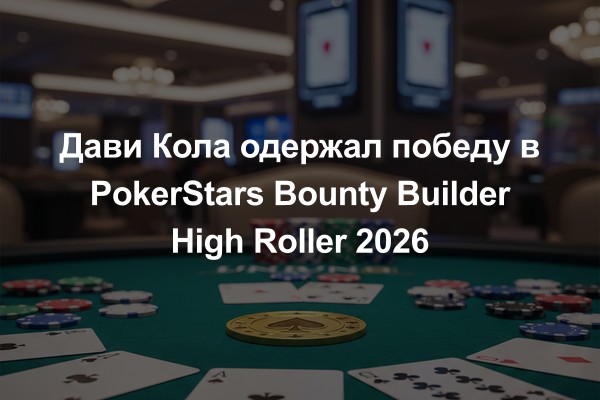 Дави Кола одержал победу в PokerStars Bounty Builder High Roller 2026