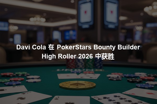Davi Cola 在 PokerStars Bounty Builder High Roller 2026 中获胜