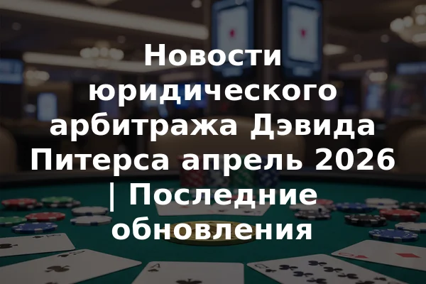 Новости юридического арбитража Дэвида Питерса апрель 2026 | Последние обновления