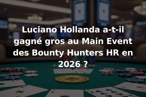 Luciano Hollanda a-t-il gagné gros au Main Event des Bounty Hunters HR en 2026 ?