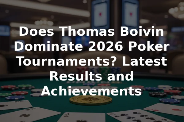Does Thomas Boivin Dominate 2026 Poker Tournaments? Latest Results and Achievements