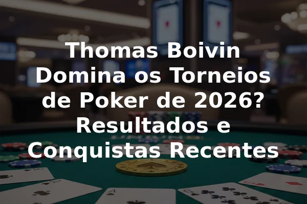 Thomas Boivin Domina os Torneios de Poker de 2026? Resultados e Conquistas Recentes