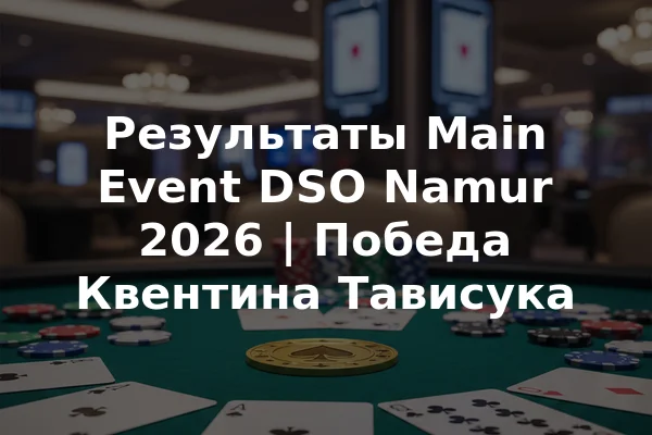Результаты Main Event DSO Namur 2026 | Победа Квентина Тависука