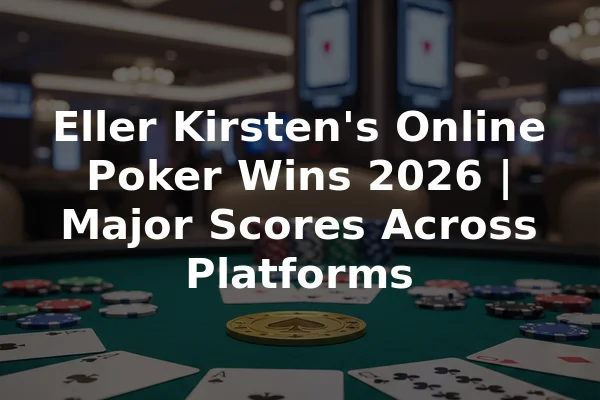 Eller Kirsten's Online Poker Wins 2026 | Major Scores Across Platforms