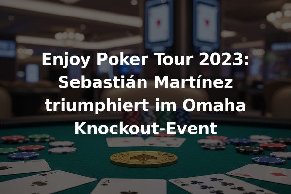 Enjoy Poker Tour 2023: Sebastián Martínez triumphiert im Omaha Knockout-Event