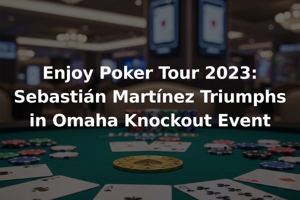 Enjoy Poker Tour 2023: Sebastián Martínez Triumphs in Omaha Knockout Event