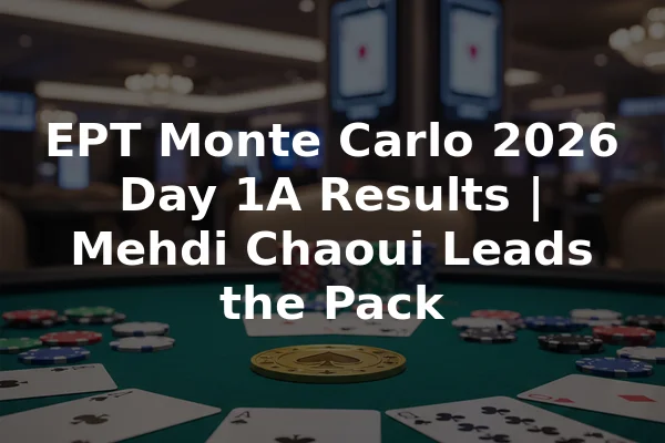 EPT Monte Carlo 2026 Day 1A Results | Mehdi Chaoui Leads the Pack