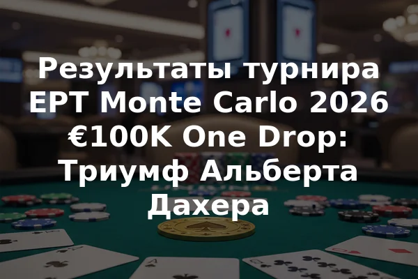 Результаты турнира EPT Monte Carlo 2026 €100K One Drop: Триумф Альберта Дахера