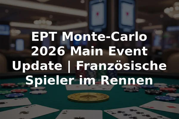 EPT Monte-Carlo 2026 Main Event Update | Französische Spieler im Rennen