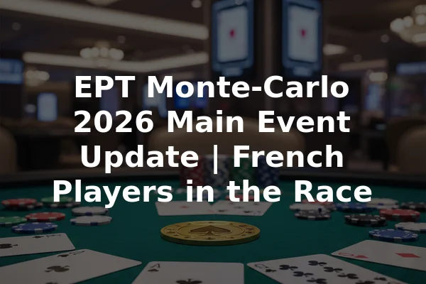 EPT Monte-Carlo 2026 Main Event Update | French Players in the Race