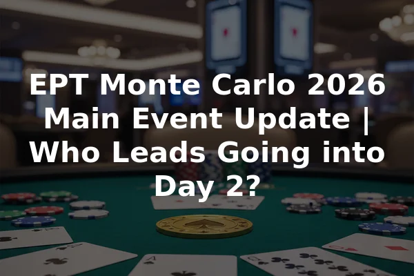 EPT Monte Carlo 2026 Main Event Update | Who Leads Going into Day 2?