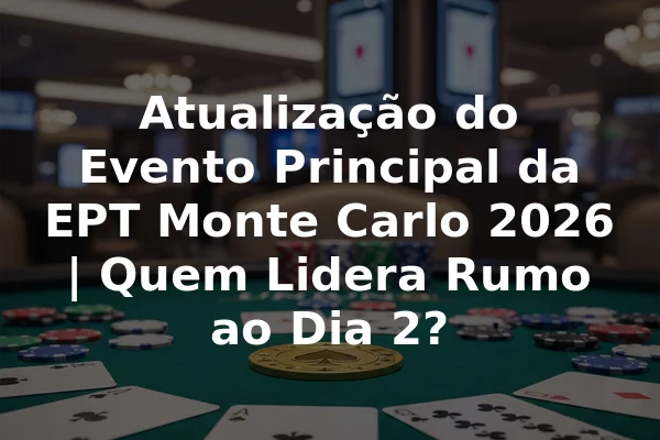 Atualização do Evento Principal da EPT Monte Carlo 2026 | Quem Lidera Rumo ao Dia 2?