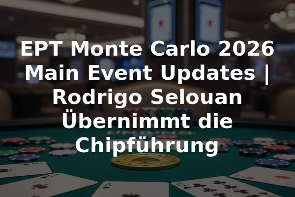 EPT Monte Carlo 2026 Main Event Updates | Rodrigo Selouan Übernimmt die Chipführung