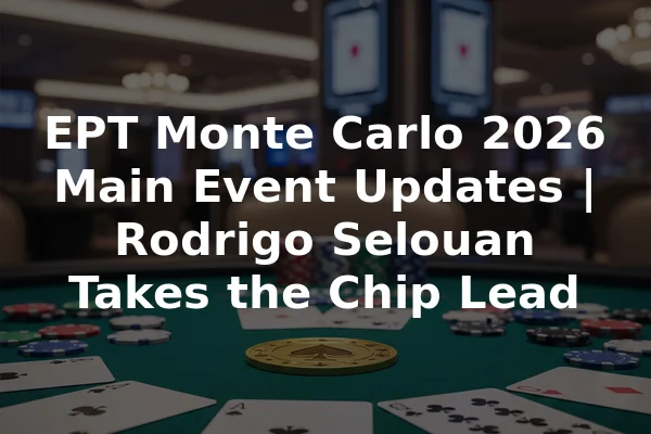 EPT Monte Carlo 2026 Main Event Updates | Rodrigo Selouan Takes the Chip Lead
