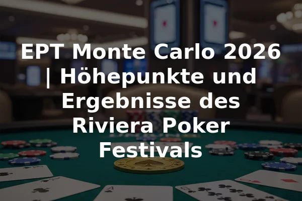 EPT Monte Carlo 2026 | Höhepunkte und Ergebnisse des Riviera Poker Festivals