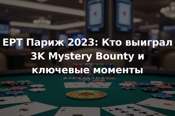 EPT Париж 2023: Кто выиграл 3K Mystery Bounty и ключевые моменты