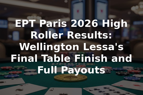 EPT Paris 2026 High Roller Results: Wellington Lessa's Final Table Finish and Full Payouts