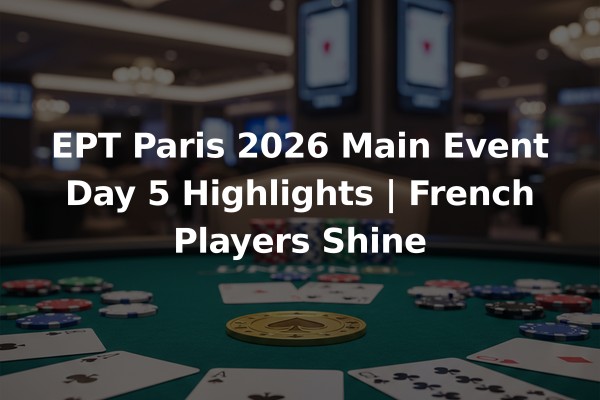 EPT Paris 2026 Main Event Day 5 Highlights | French Players Shine