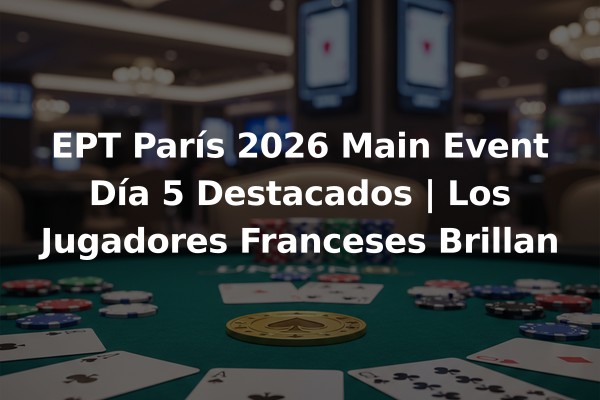 EPT París 2026 Main Event Día 5 Destacados | Los Jugadores Franceses Brillan