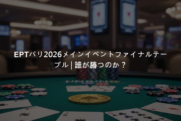 EPTパリ2026メインイベントファイナルテーブル | 誰が勝つのか？