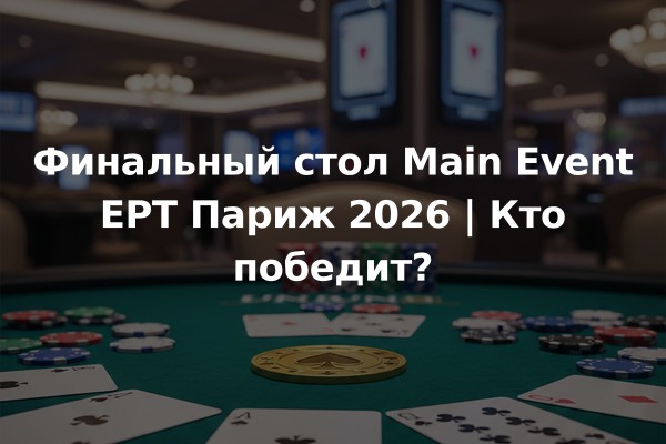 Финальный стол Main Event EPT Париж 2026 | Кто победит?