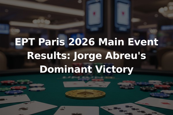 EPT Paris 2026 Main Event Results: Jorge Abreu's Dominant Victory