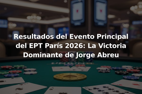 Resultados del Evento Principal del EPT París 2026: La Victoria Dominante de Jorge Abreu
