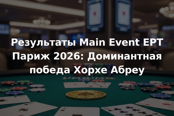 Результаты Main Event EPT Париж 2026: Доминантная победа Хорхе Абреу