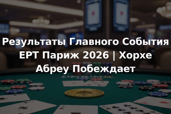 Результаты Главного События EPT Париж 2026 | Хорхе Абреу Побеждает