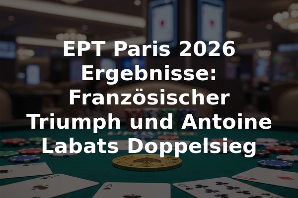 EPT Paris 2026 Ergebnisse: Französischer Triumph und Antoine Labats Doppelsieg