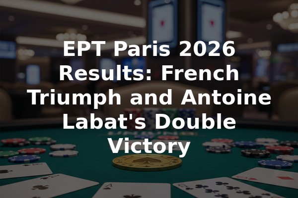 EPT Paris 2026 Results: French Triumph and Antoine Labat's Double Victory
