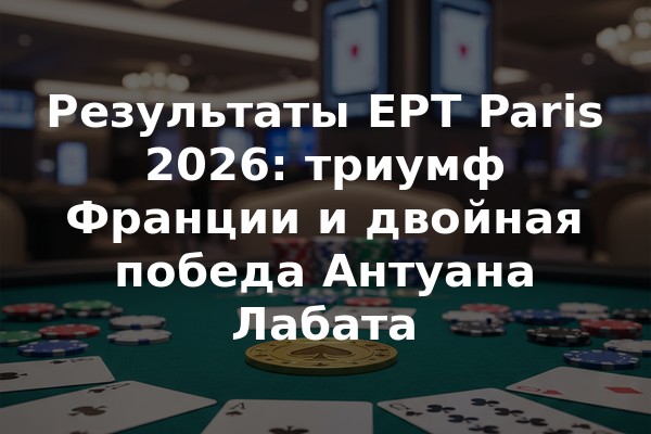 Результаты EPT Paris 2026: триумф Франции и двойная победа Антуана Лабата
