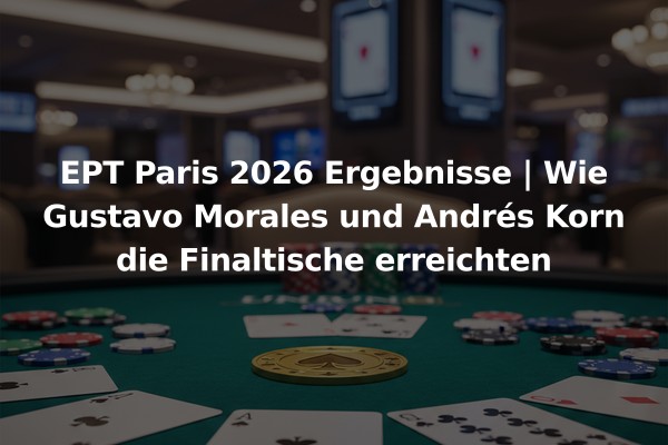 EPT Paris 2026 Ergebnisse | Wie Gustavo Morales und Andrés Korn die Finaltische erreichten