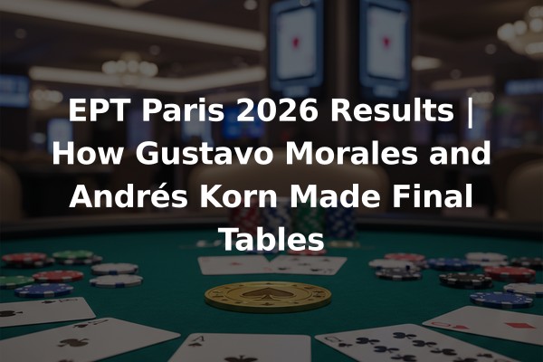EPT Paris 2026 Results | How Gustavo Morales and Andrés Korn Made Final Tables