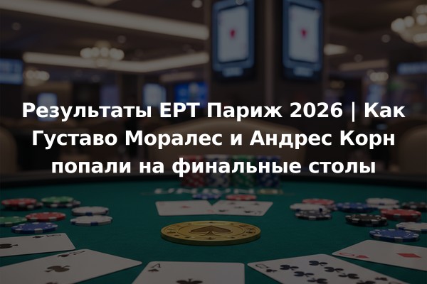 Результаты EPT Париж 2026 | Как Густаво Моралес и Андрес Корн попали на финальные столы