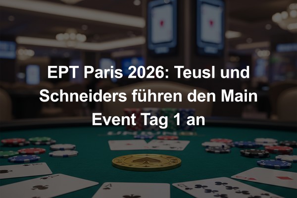 EPT Paris 2026: Teusl und Schneiders führen den Main Event Tag 1 an