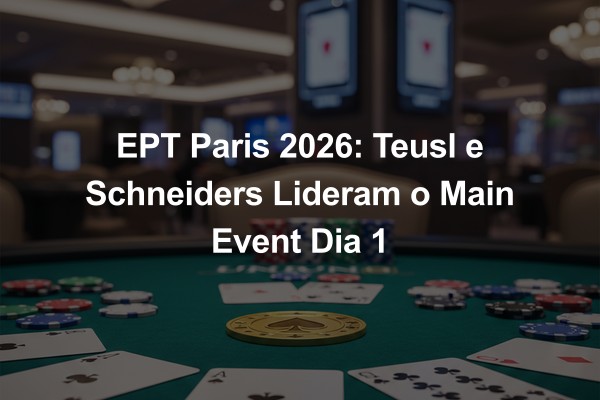 EPT Paris 2026: Teusl e Schneiders Lideram o Main Event Dia 1