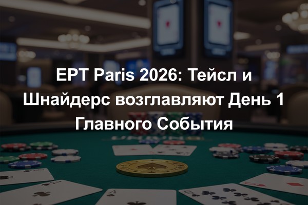 EPT Paris 2026: Тейсл и Шнайдерс возглавляют День 1 Главного События