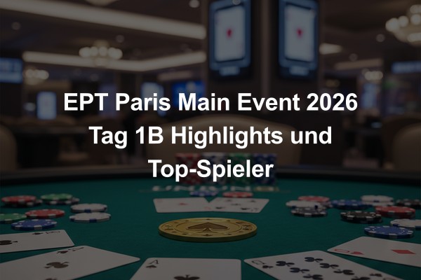 EPT Paris Main Event 2026 Tag 1B Highlights und Top-Spieler