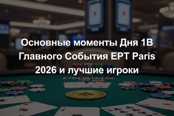 Основные моменты Дня 1B Главного События EPT Paris 2026 и лучшие игроки