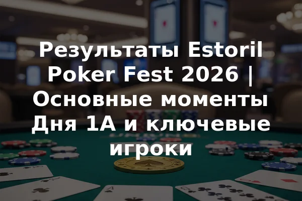Результаты Estoril Poker Fest 2026 | Основные моменты Дня 1A и ключевые игроки